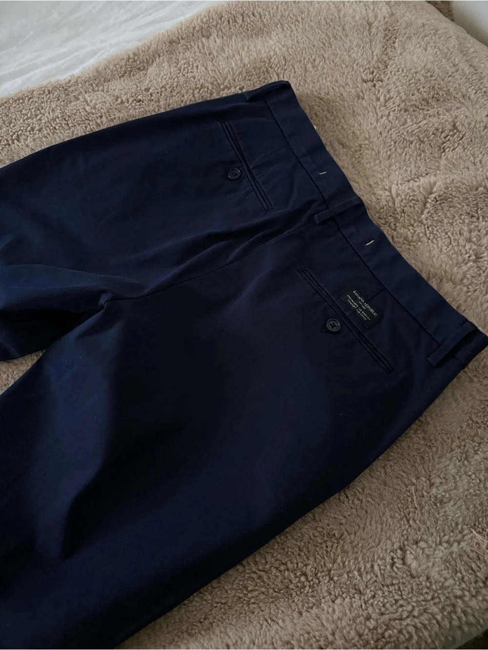 BR Slim Navy Chino Pants for Men - Clean Everyday Style